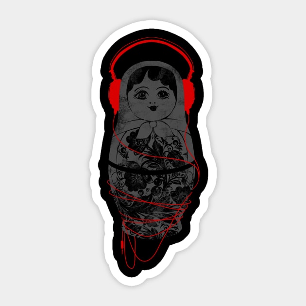 KGB Matreshka Sticker by Kotolevskiy